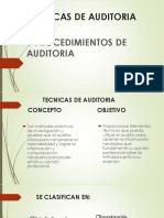 Tecnicas de Auditoria y Procedimientos