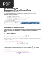 Maple - Ecuaciones Diferenciales I