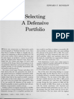 Selecting Defensive Portfolio