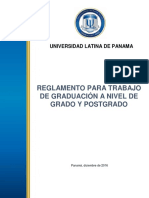 Reglamento de Trabajo de Graduacion A Nivel de Grado y Postgrado