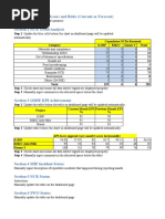 Section 1 Key QSHE Issues and Risks (Current or Forecast) : KPI Score (Append Every Month's Score Horizontally)