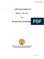 Model Curriculum For B.Voc. / D. Voc. in Production Technology