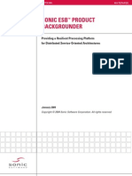 Sonic Esb Product Backgrounder: Providing A Resilient Processing Platform For Distributed Service-Oriented Architectures