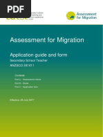 Assessment For Migration: Application Guide and Form