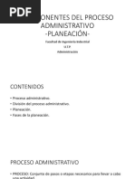 Componentes Del Proceso Administrativo