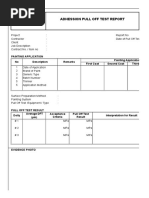 Adhession Pull Off Test Report