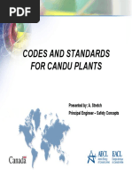 Codes and Standards For Candu Plants: Presented By: A. Stretch Principal Engineer - Safety Concepts