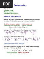 Chapter 18: Electrochemistry: Key Topics