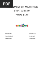 Marketing Strategies of Category Killer "Toys R Us"