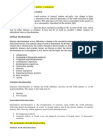 Classification of Tooth Discolouration