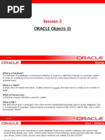 Session 2: ORACLE Objects (I)