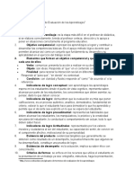 Glosario de Términos de Evaluación de Los Aprendizajes