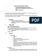 Lesson Plan in Aquaculture Ncii: Principles in Stocking of Fingerlings and Stock Sampling