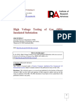 HV Testing of GIS