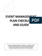 Event Management Plan Checklist and Guide