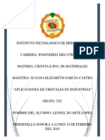 Aplicaciones de Cristales en Las Industrias