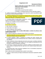 Saneamento Básico Exercícios - Gabarito PDF