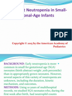 Early Onset Neutropenia in Small For Gestational Age Infants