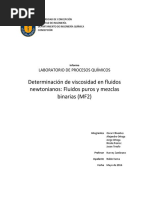 Informe Laboratorio Viscosidad de Fluidos Newtonianos-MF2 (Grupo F)