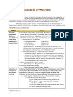 Issuance of Warrants: Rule Summary