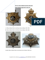 Obli Regimental Head Dress Badges 1882-1967