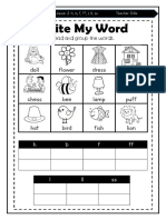 Week 2 Lesson 2 H, B, F, FF, L, LL, Ss