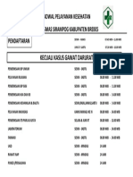 7.1.4.3 Jadwal Pelayanan Puskesmas Sirampog