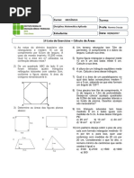 Turma 6912 2017 - 1 1c2aa Lista de Exercc3adcios Cc3a1lculo de C3a1reas