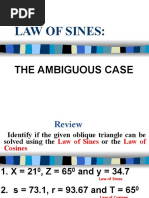 4.1 Law of Sines - Ambiguous Case