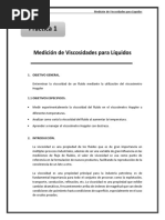 Medición de Viscosidades para Líquidos