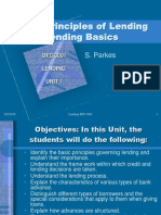 Lending - Unit 1 - The Principles of Lending and Lending Basics