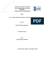 Codigo de Etica Del Ingeniero en Gestion Empresarial