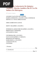 Informe de Laboratorio de Química Analítica