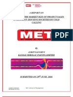 A Report On To Estimate The Market Size of Project Sales in Segment-Housing Societies by Cold Calling