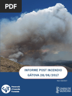 Informe Post Incendio Forestal Gátova 28/06/2017