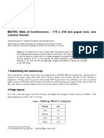 MATEC Web of Conferences - 170 X 250 MM Paper Size, One Column Format