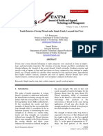 Tensile Behavior of Sewing Threads Under Simple-Tensile, Loop and Knot Tests