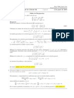 Corrección Segundo Parcial de Cálculo III, Lunes 4 de Junio de 2018