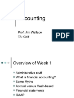 Accounting: Prof: Jim Wallace TA: Golf