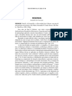 Resenha - HIEBERT, Paul G., O Evangelho e A Diversidade Das Culturas: Um Guia de Antropologia Missionária, Trad. Maria Alexandra P. Contar Grosso. São Pau - Lo, Vida Nova, 1999. 307pp.