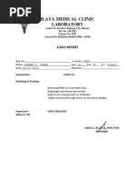 Ilaya Medical Clinic Laboratory: X-Ray Report