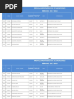 Programación Vacaciones 2017-2018 - Puno