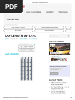 Lap Length of Reinforcement Bars