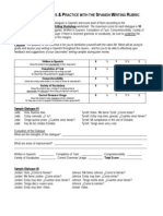 Spanish 1 - Sample Dialogues & Practice With Writing Rubric