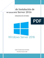 Manual de Instalación de Windows Server 2016