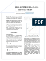 Control de Un Sistema Hidráulico de Segundo Orden