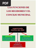 Las Funciones de Los Regidores y El Concejo Municipal