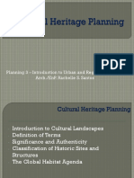 Cultural Heritage Planning