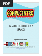 Catálogo de Servicios COMPUCENTRO