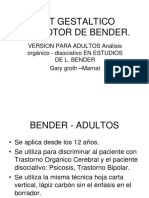 Test Gestaltico Visomotor - Bender - Adultos